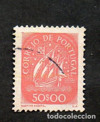 Sellos: FILA 1943 PORTUGAL AF-633 YVERT-644 CARAVELA CIRCULADO