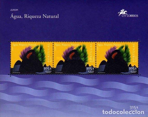 Sellos: Azores 2001, SW-457HB &rdquo;Europa: El Agua, riqueza natural&rdquo;./ Nuevo, sin charnela. MNH.