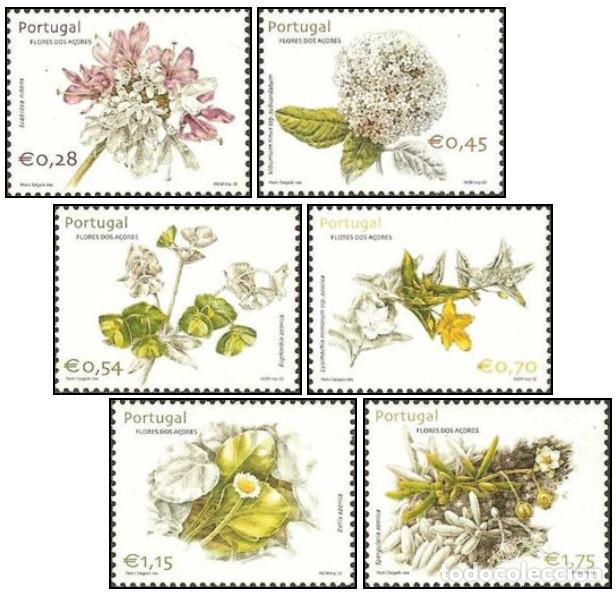 Sellos: Azores 2002, SW-463/68 &rdquo;Plantas end&eacute;micas&rdquo;./ Nuevo, sin charnela. MNH.