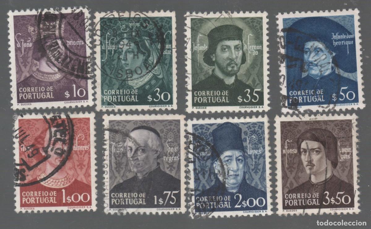 Sellos: FILA 1949 PORTUGAL AF-705-712 YVERT-716-723 AVIS CIRCULADA