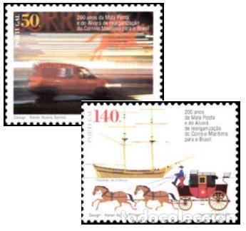 Sellos: Portugal 1998, SW-2306/07 &rdquo;Ruta Postal Lisboa - Coimbra&rdquo;./ Nuevo, sin charnela. MNH.