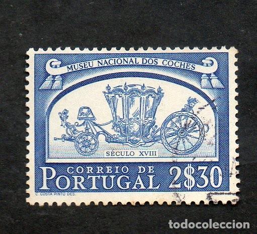 Sellos: FILA 1952 PORTUGAL AF-748 YVERT-759 MUSEU NACIONAL COCHES CIRCULADO