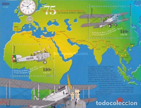 Sellos: Portugal 1999, SW2327/28HB &rdquo;Primer vuelo Portugal - Macao&rdquo;./ Nuevo, sin charnela. MNH.