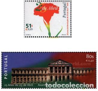 Sellos: Portugal 1999, SW2329/30 &rdquo;XXV Aniv. Revoluci&oacute;n de los Claveles&rdquo;./ Nuevo, sin charnela. MNH.