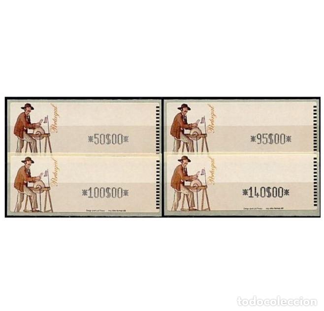 Sellos: Portugal 1999, ATM (4 val.) &rdquo;Personajes - Profesiones&rdquo;./ Nuevo, sin charnela. MNH.