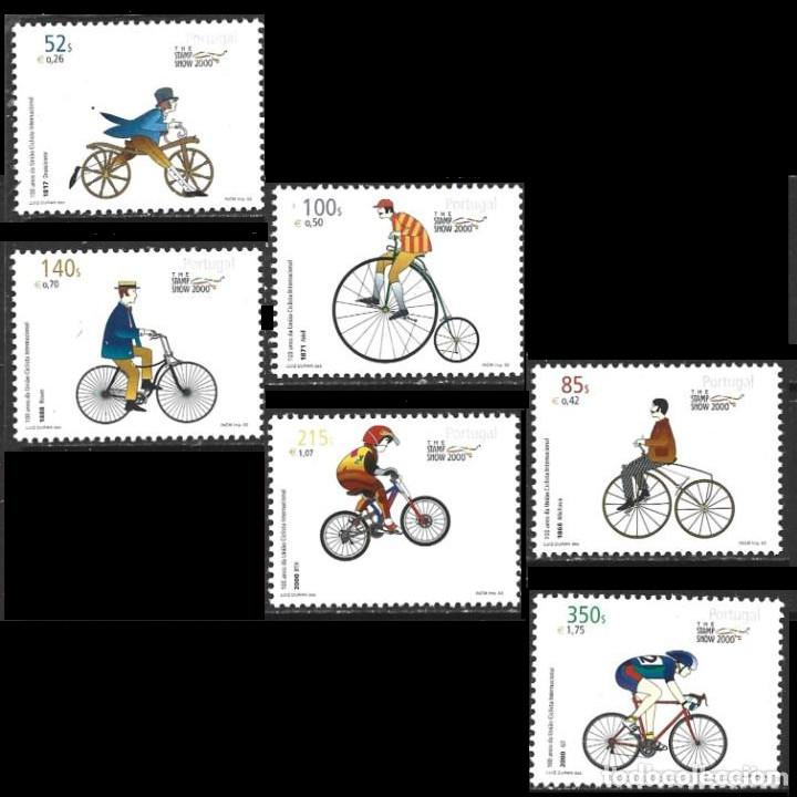 Sellos: Portugal 2000, SW2427/32 &rdquo;Expo. Filatelia - Uni&oacute;n Ciclista&rdquo;./ Nuevo, sin charnela. MNH.