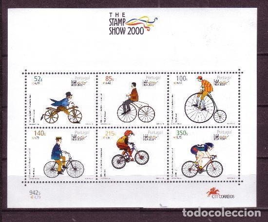 Sellos: Portugal 2000, SW2427/32HB &rdquo;Expo. Filatelia - Uni&oacute;n Ciclista&rdquo;./ Nuevo, sin charnela. MNH.