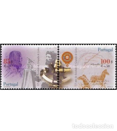 Sellos: Portugal 2000, SW2462/63 &rdquo;Sociedad Geogr&aacute;fica de Lisboa&rdquo;/ Nuevo, sin charnela. MNH.
