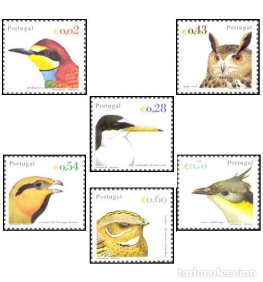 Sellos: Portugal 2002, SW2562/67 &rdquo;P&aacute;jaros&rdquo;/ Nuevo, sin charnela. MNH.