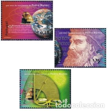 Sellos: Portugal 2002, SW2572/74 &rdquo;Matem&aacute;tico y Astr&oacute;nomo Pedro Nunes&rdquo;/ Nuevo, sin charnela. MNH.