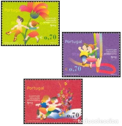 Sellos: Portugal 2002, SW2575/77 &rdquo;Am&eacute;rica UPAEP: Alfabetizaci&oacute;n y Juventud&rdquo;/ Nuevo, sin charnela. MNH.
