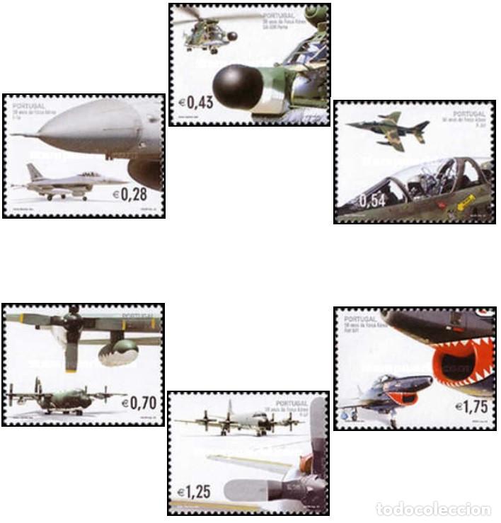 Sellos: Portugal 2002, SW2590/95 &rdquo;Fuerzas A&eacute;reas Portuguesas&rdquo;/ Nuevo, sin charnela. MNH.