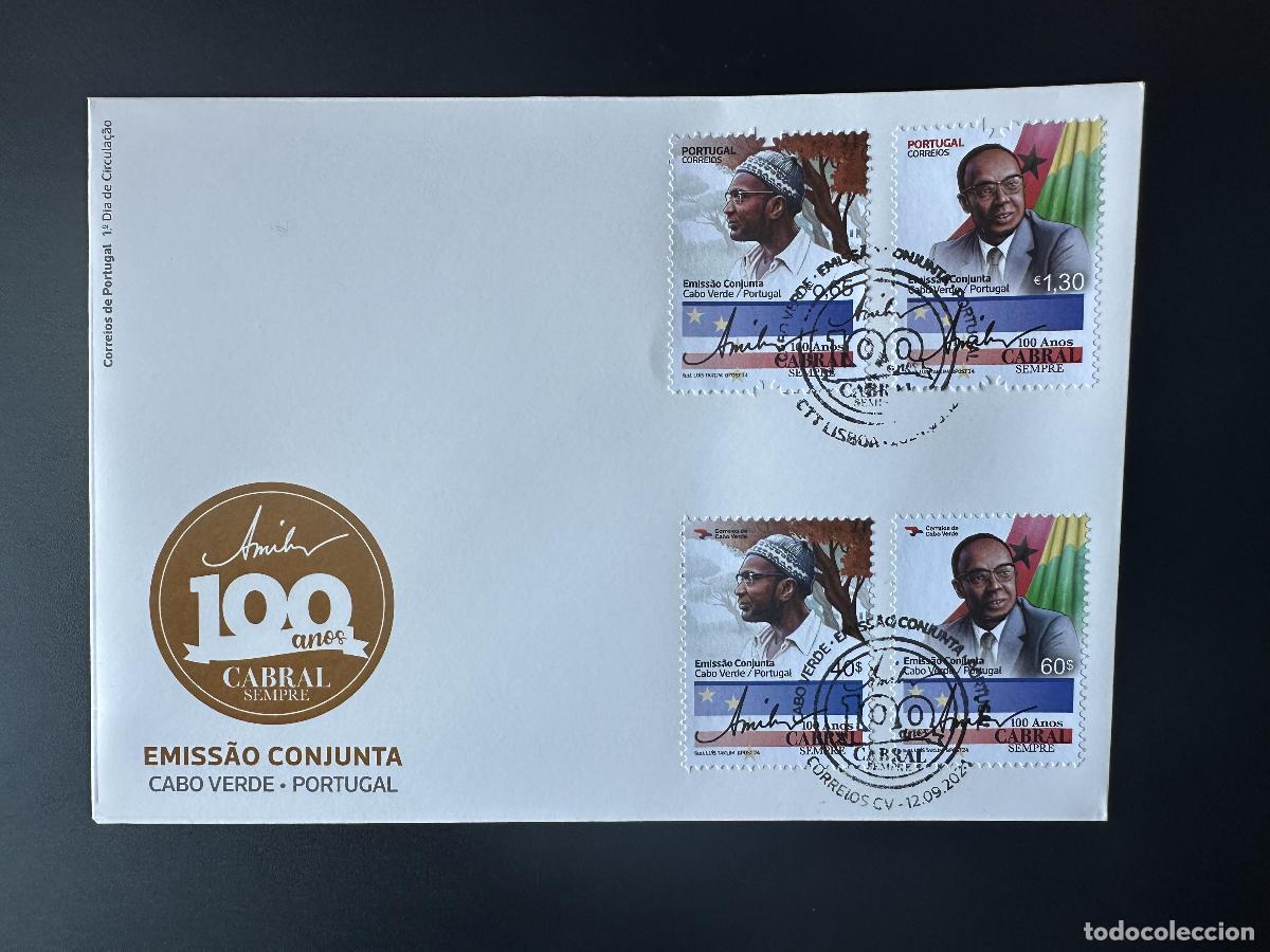 Sellos: Portugal Cabo Verde 2024 Mi.? Bandera mixta de Amilcar Cabral emitida conjuntamente por el FDC