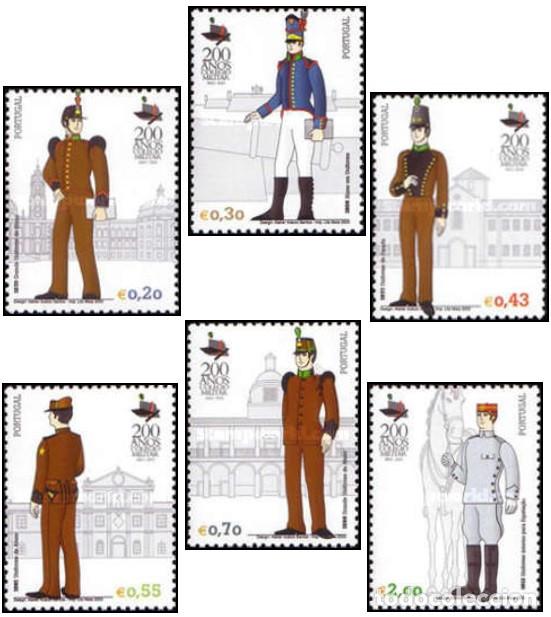 Sellos: Portugal 2003, SW2629/34 &rdquo;Uniformes Militares&rdquo;./ Nuevo. MNH (Foto)