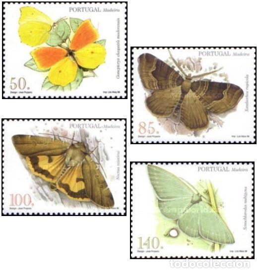 Sellos: Madeira 1998, SW193/96 &rdquo;Insectos: mariposas&rdquo;./ Nuevo. MNH