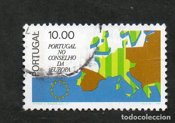 Sellos: FILA 1977 PORTUGAL AF-1319 YT-1329 CONSELHO DA EUROPA CIRCULADO (O)