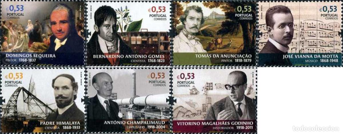 Sellos: 591318 MNH PORTUGAL 2018 PERSONAJES HISTORICOS DE LA CULTURA PORTUGUESA