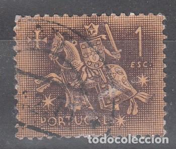 Sellos: PORTUGAL - SERIE BASICA DE 1 ESCUDO MARRON USADO