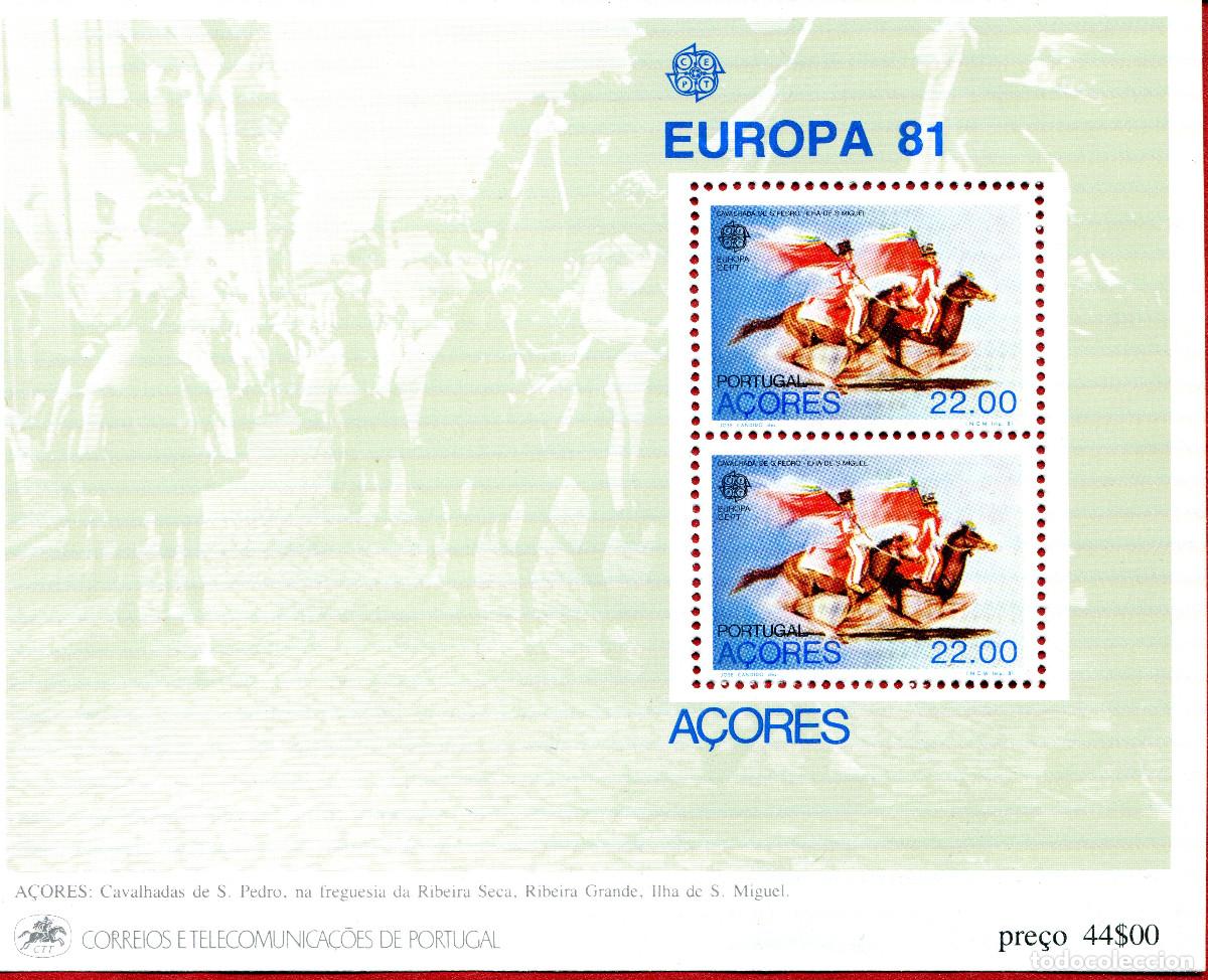 Sellos: AZORES (PORTUGAL) 1981 STAMP FDC MICHEL PT-AZ BL2