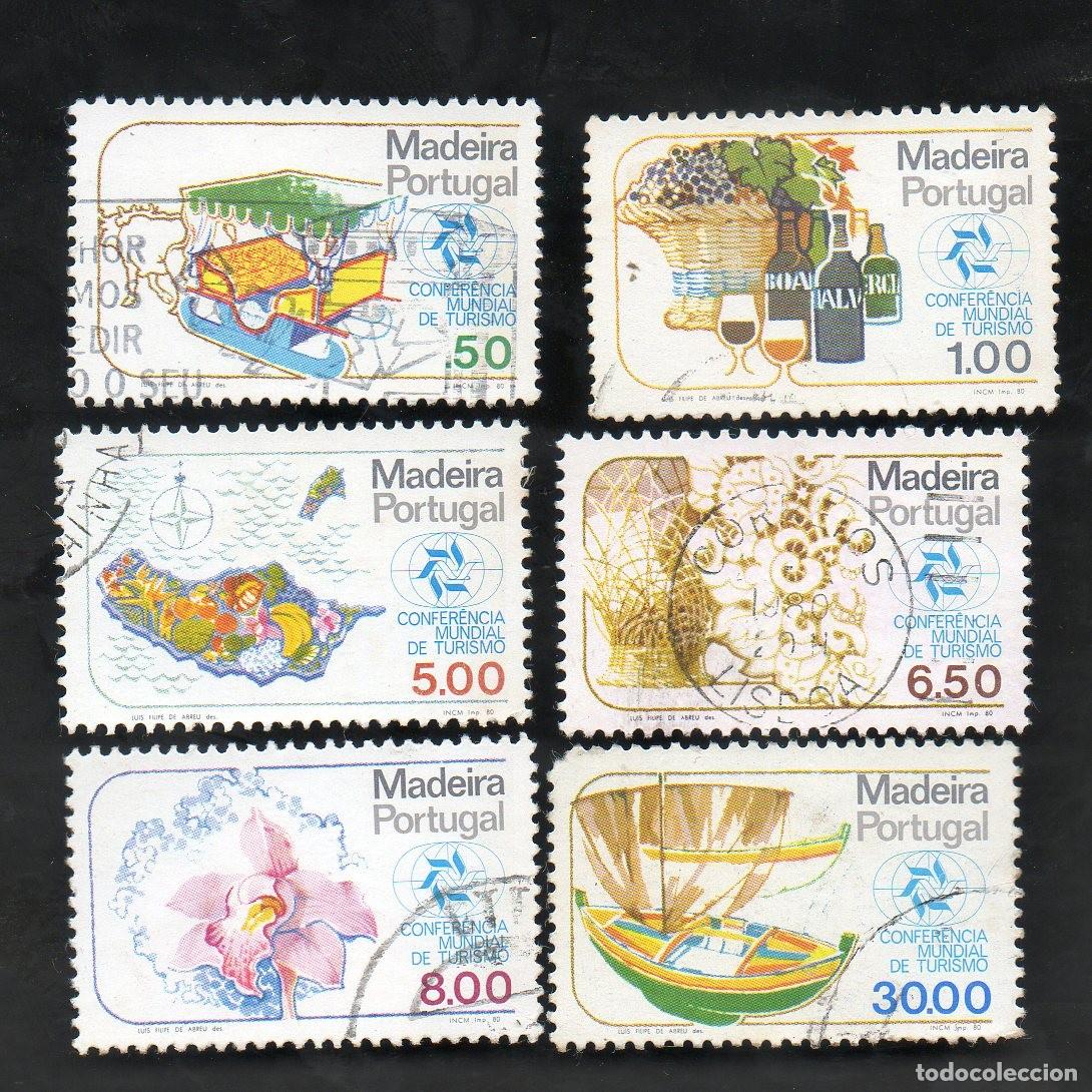 Sellos: FILA PORTUGAL 1980 AF-1486-1491 YT-69-74 MADEIRA CIRCULADO