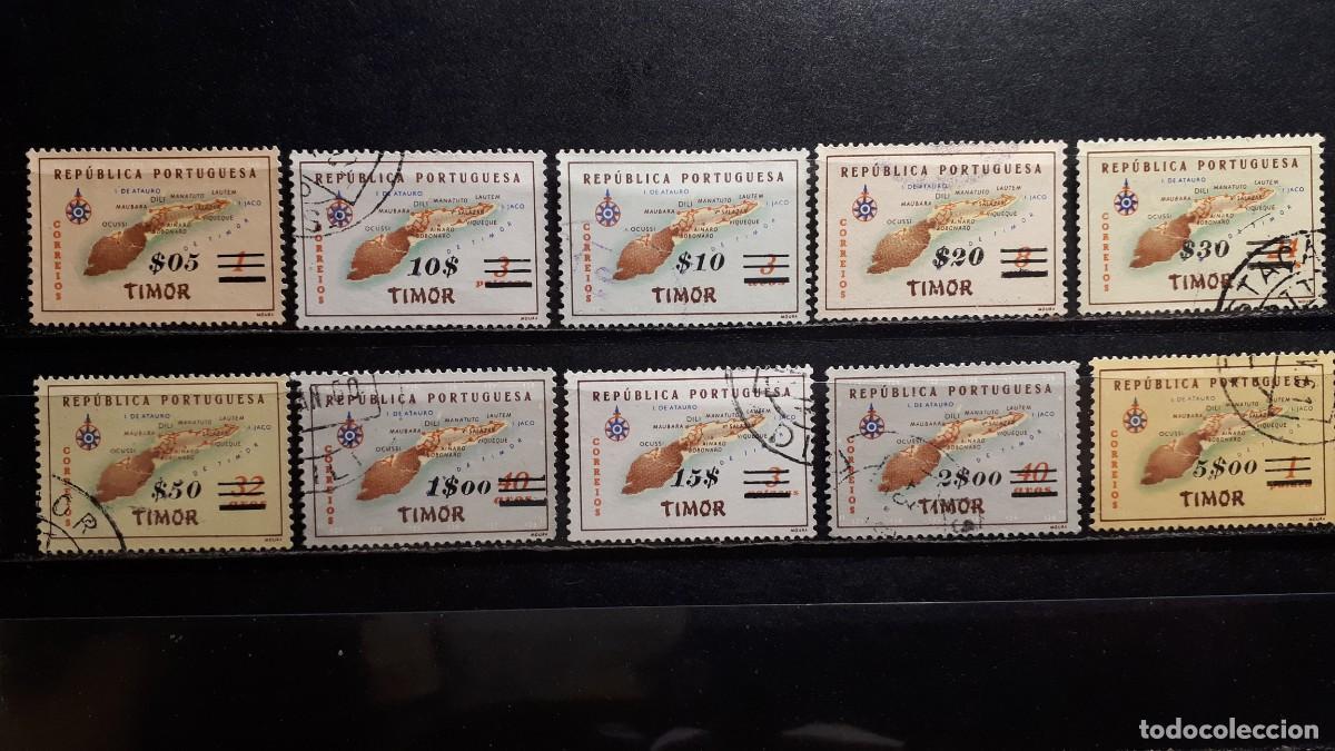 Stamps: TIMOR. A&Ntilde;O 1960 &deg;. YVERT 299/308. S. Cpta.