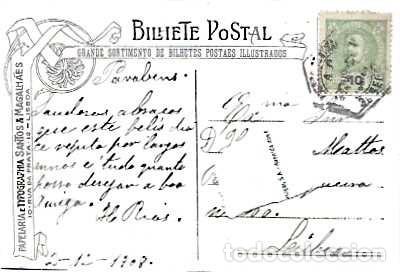 Sellos: Portugal & Marcofilia, Lisboa, Avenida Libertad, Ed. Santos & Magalh&atilde;es, Lisboa 1908 (20)