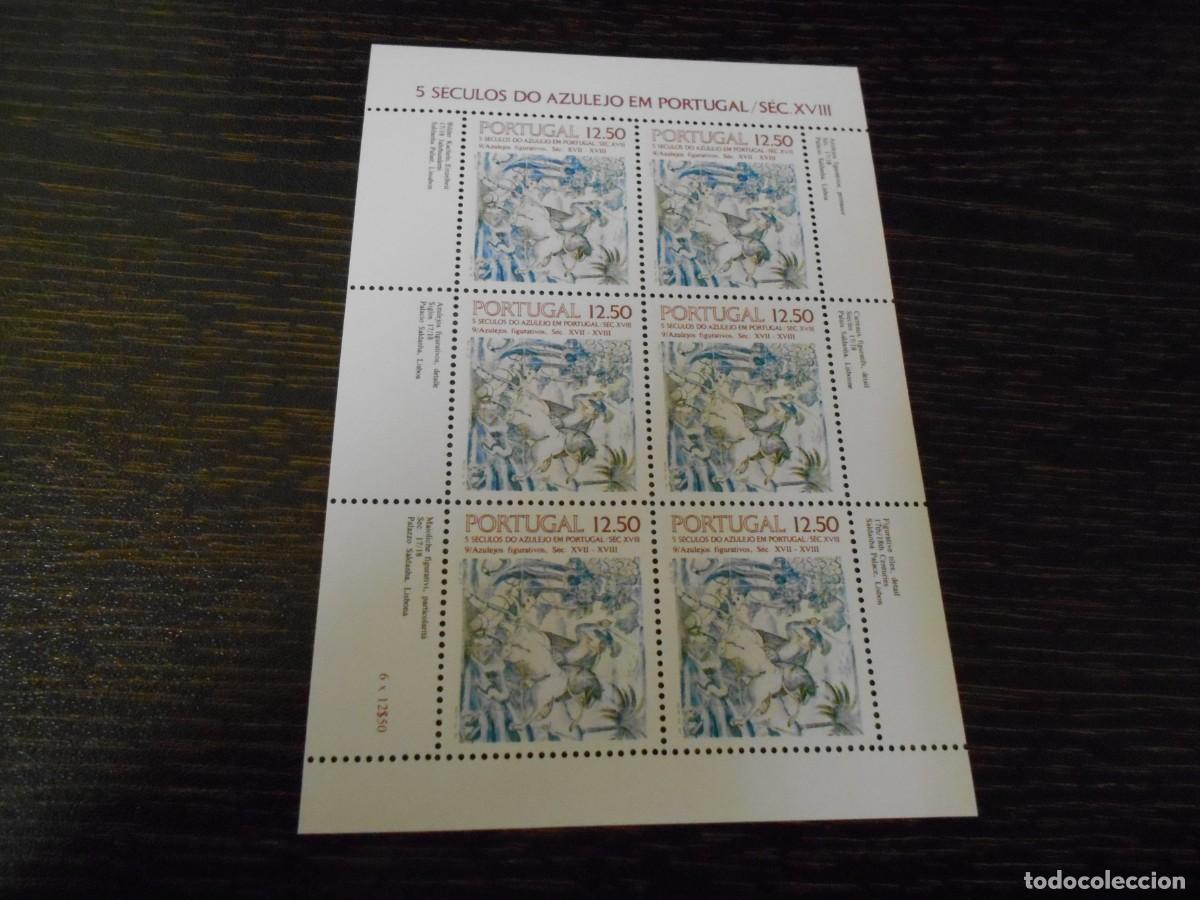 Sellos: PORTUGAL-HOJA BLOQUE-1983-5 SIGLOS DE AZULEJO EN PORTUGAL-SIGLOS XVIII
