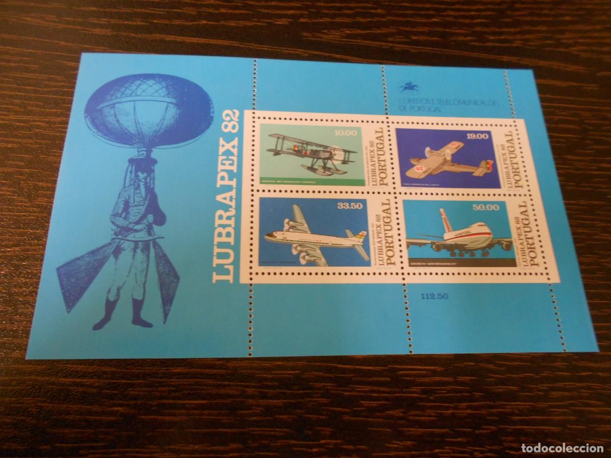 Sellos: PORTUGAL-HOJA BLOQUE-1982-LUBRAPEX 1982