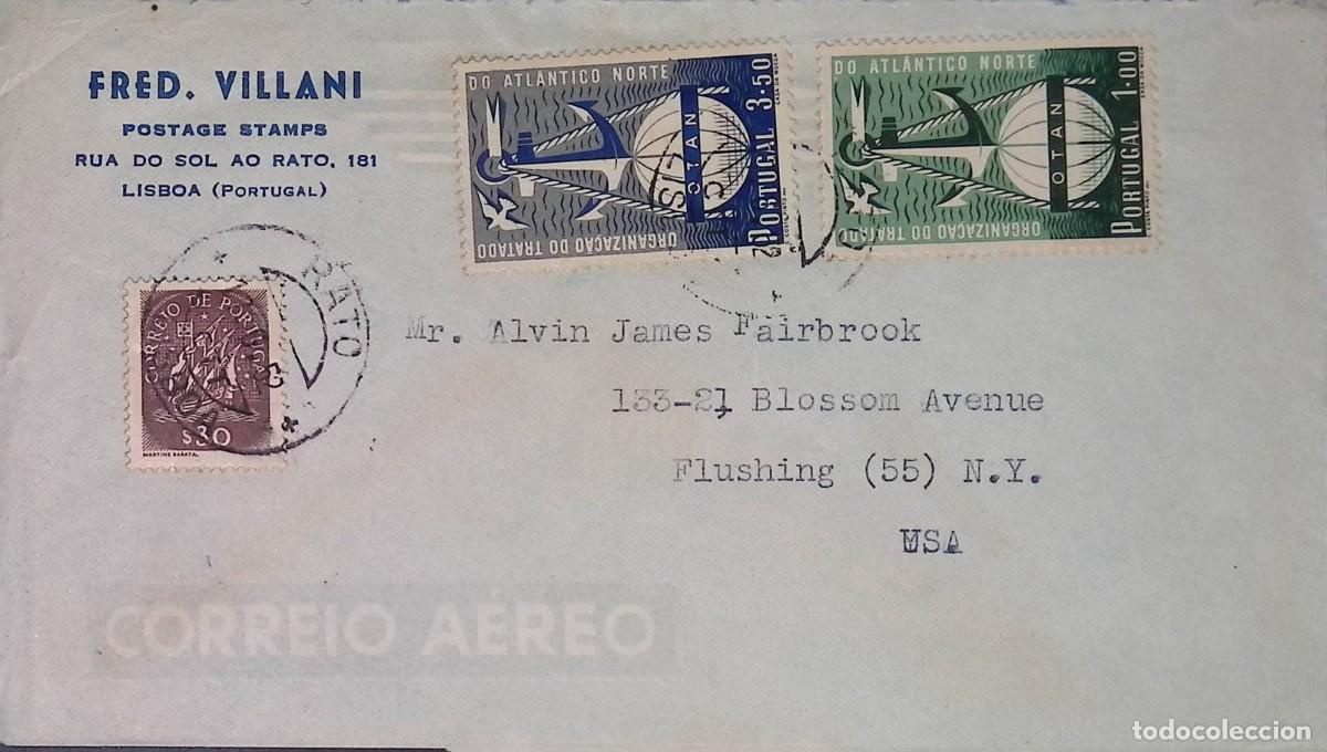 Sellos: O) 1952 PORTUGAL, ANCIENT SAILING VESSEL, SYMBOLICAL OF NATO, NORTH ATLANTIC TREATY SIGNING,FRED