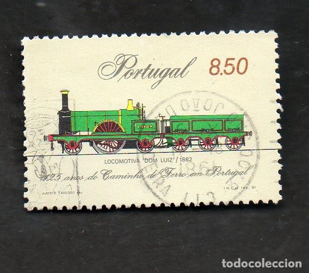 Sellos: FILA SELO PORTUGAL 1981 AF-1541 YVERT 1518 CAMINHO FERRO PORTUGAL CIRCULADO