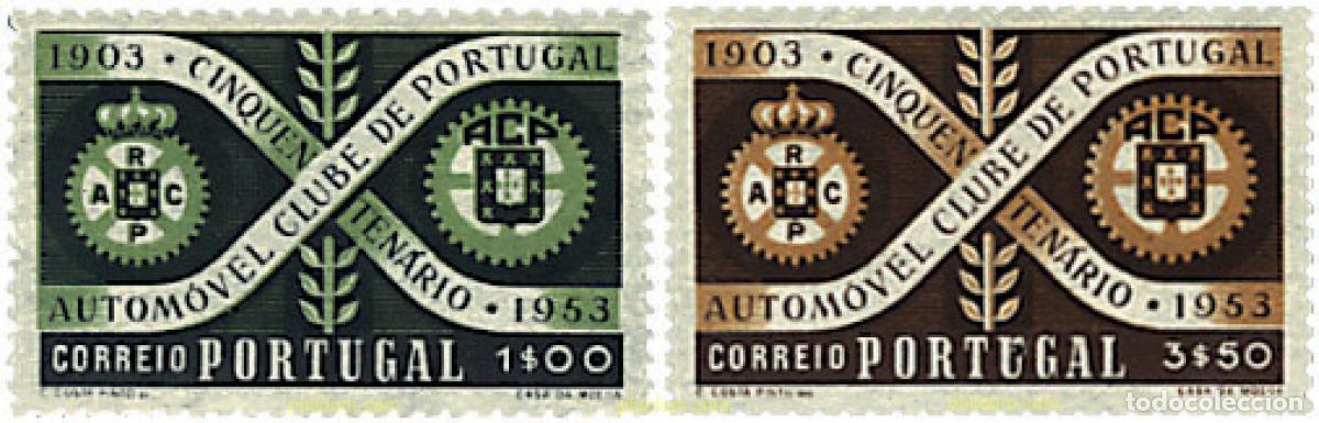 Sellos: 44094 MNH PORTUGAL 1953 50 ANIVERSARIO DEL AUTOMOVIL CLUB DE PORTUGAL
