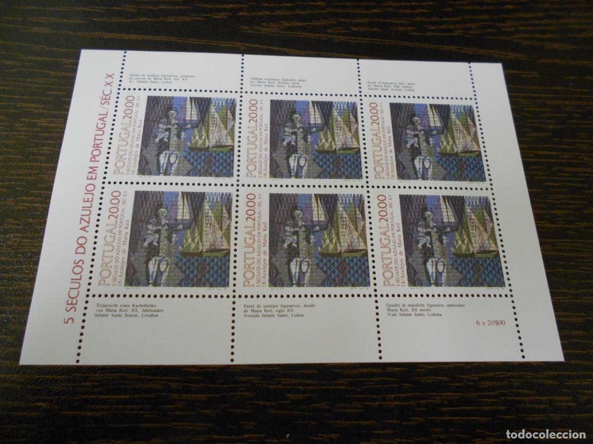Sellos: PORTUGAL-HOJA BLOQUE-1985-5 SIGLOS DE AZULEJO EN PORTUGAL-SIGLO XX
