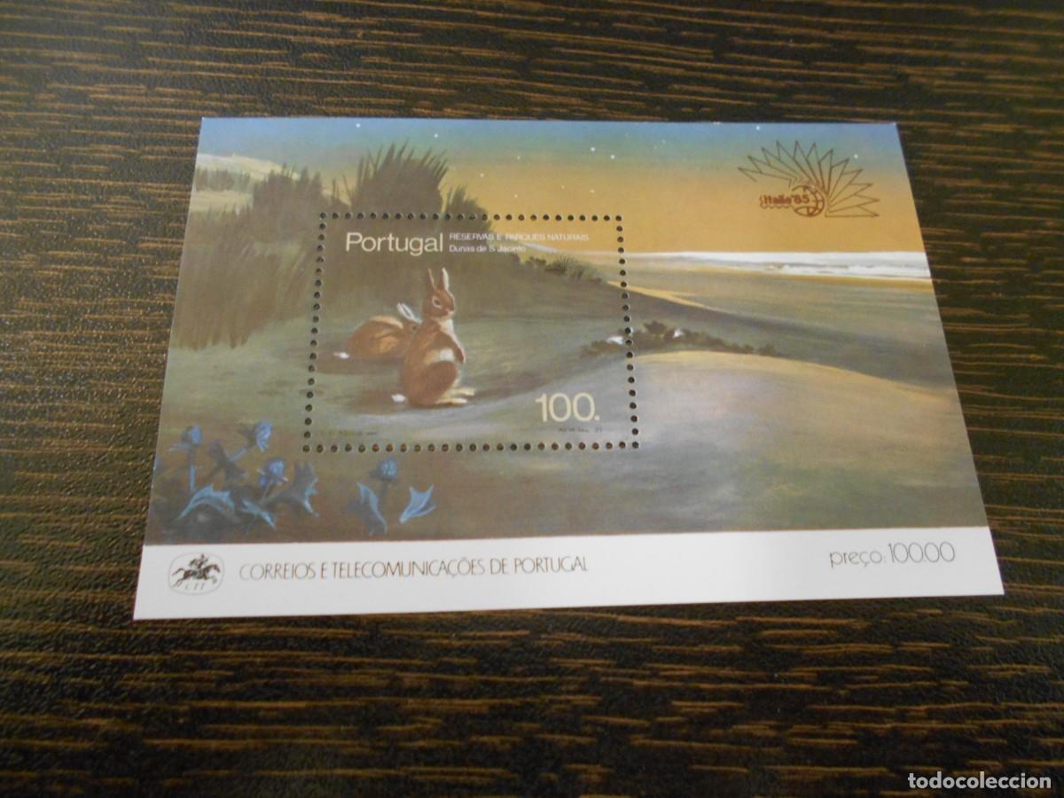 Sellos: PORTUGAL-HOJA BLOQUE-1985-PARQUES NATURALES PORTUGUESES