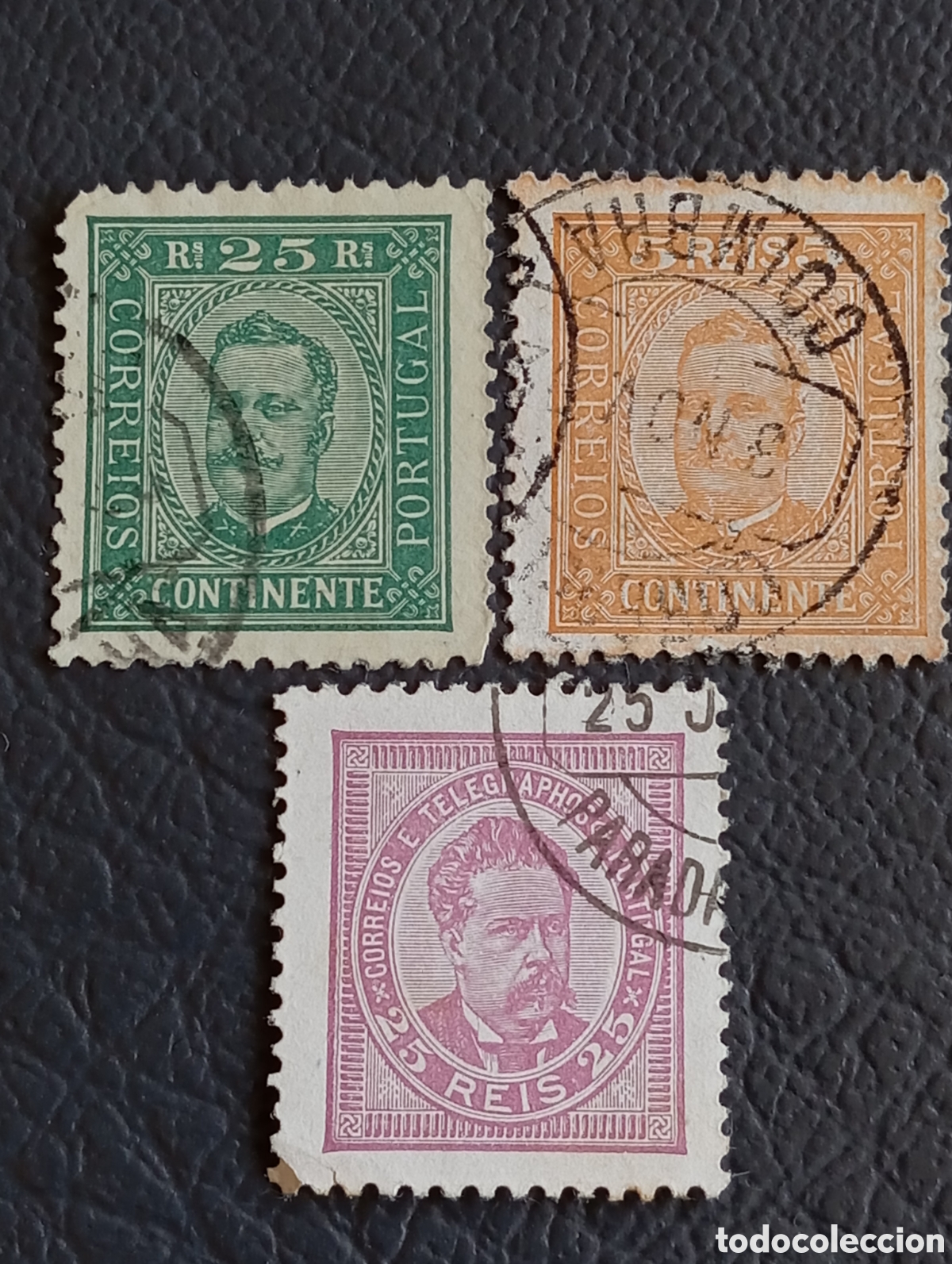 Sellos: PORTUGAL 1884-1893 &middot; D. Carlos I &middot; Lote 3 Sellos Cl&aacute;sicos &middot; Afinsa 138-141 &middot; Usados