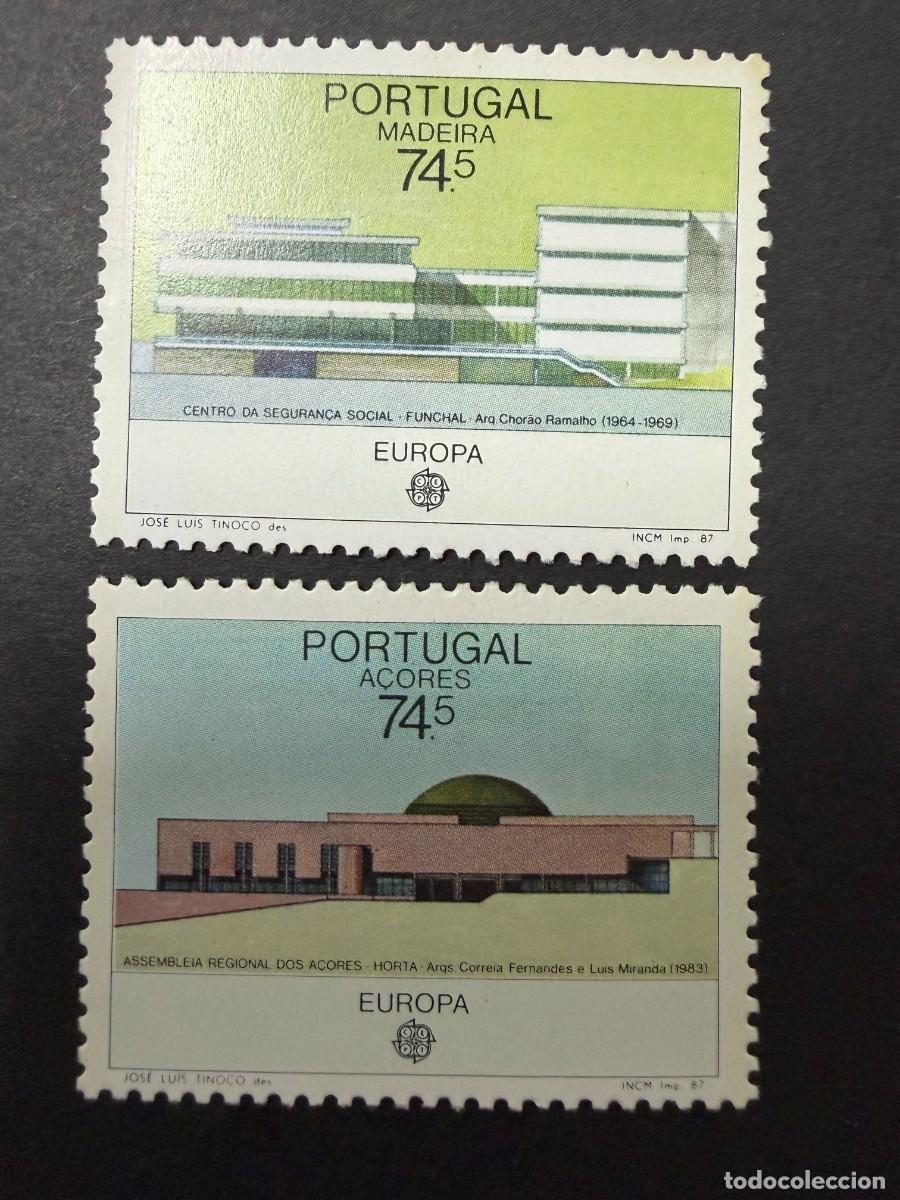 Sellos: MADEIRA Y AZORES, 1987. YVERT 120 Y 372. EUROPA CEPT. NUEVOS. SIN FIJASELLOS