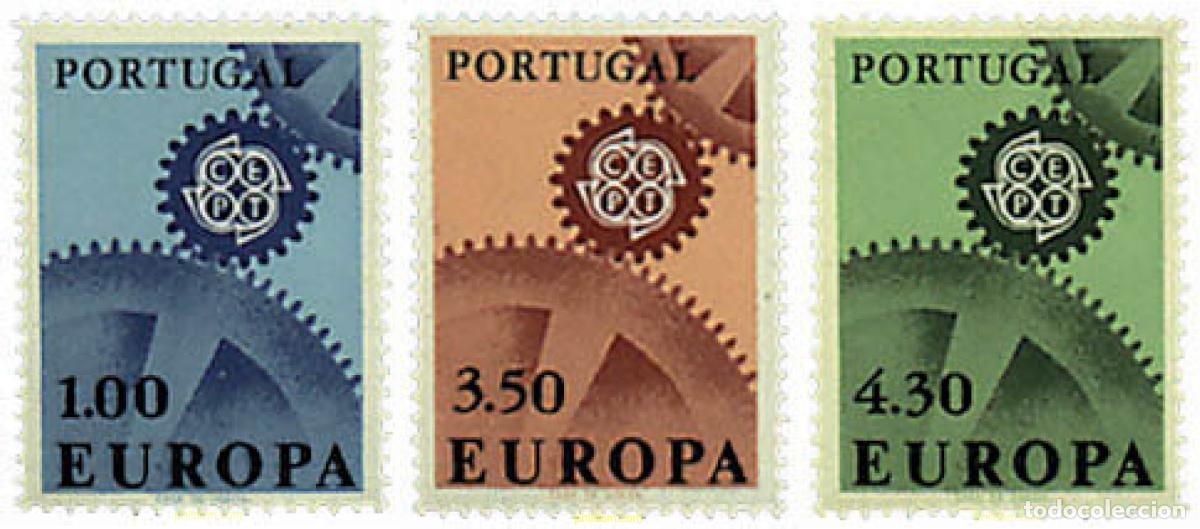 Sellos: 62128 MNH PORTUGAL 1967 EUROPA CEPT. ENGRANAJES