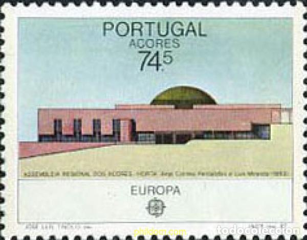 Sellos: 62653 MNH AZORES 1987 EUROPA CEPT. ARQUITECTURA MODERNA
