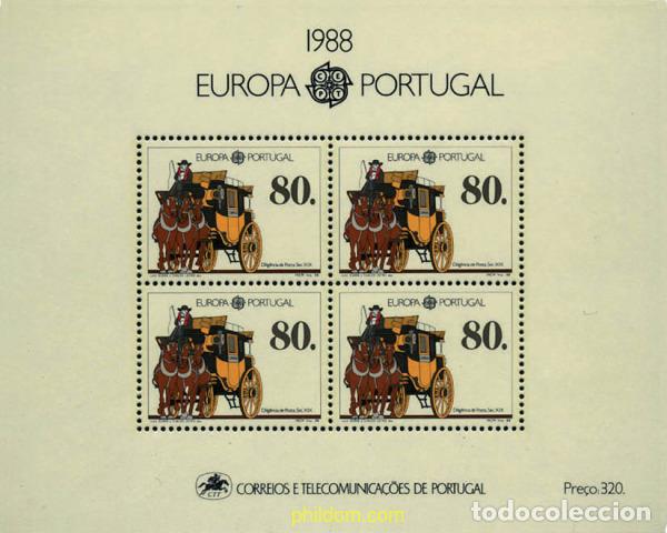 Sellos: 88367 MNH PORTUGAL 1988 EUROPA CEPT. TRANSPORTE Y MEDIOS DE COMUNICACION