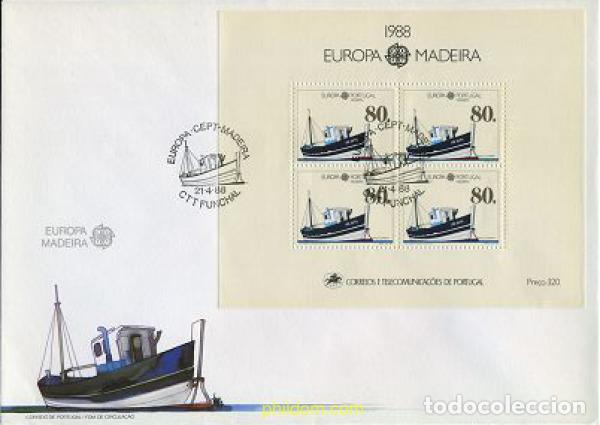 Sellos: 24161 MNH MADEIRA 1988 EUROPA CEPT. TRANSPORTE Y MEDIOS DE COMUNICACION