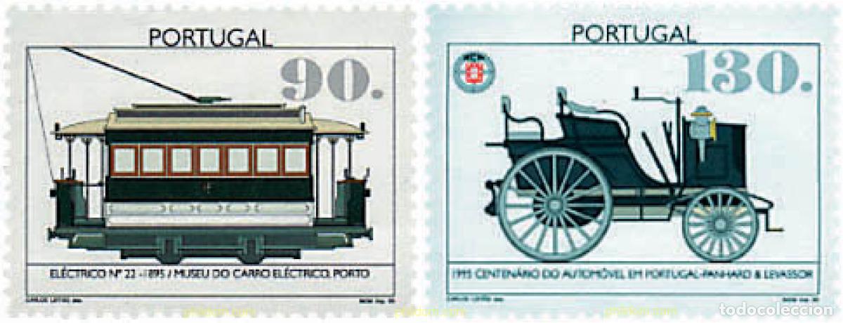 Sellos: 87223 MNH PORTUGAL 1995 CENTENARIO DEL TRANVIA ELECTRICO Y DEL AUTOMOVIL EN PORTUGAL