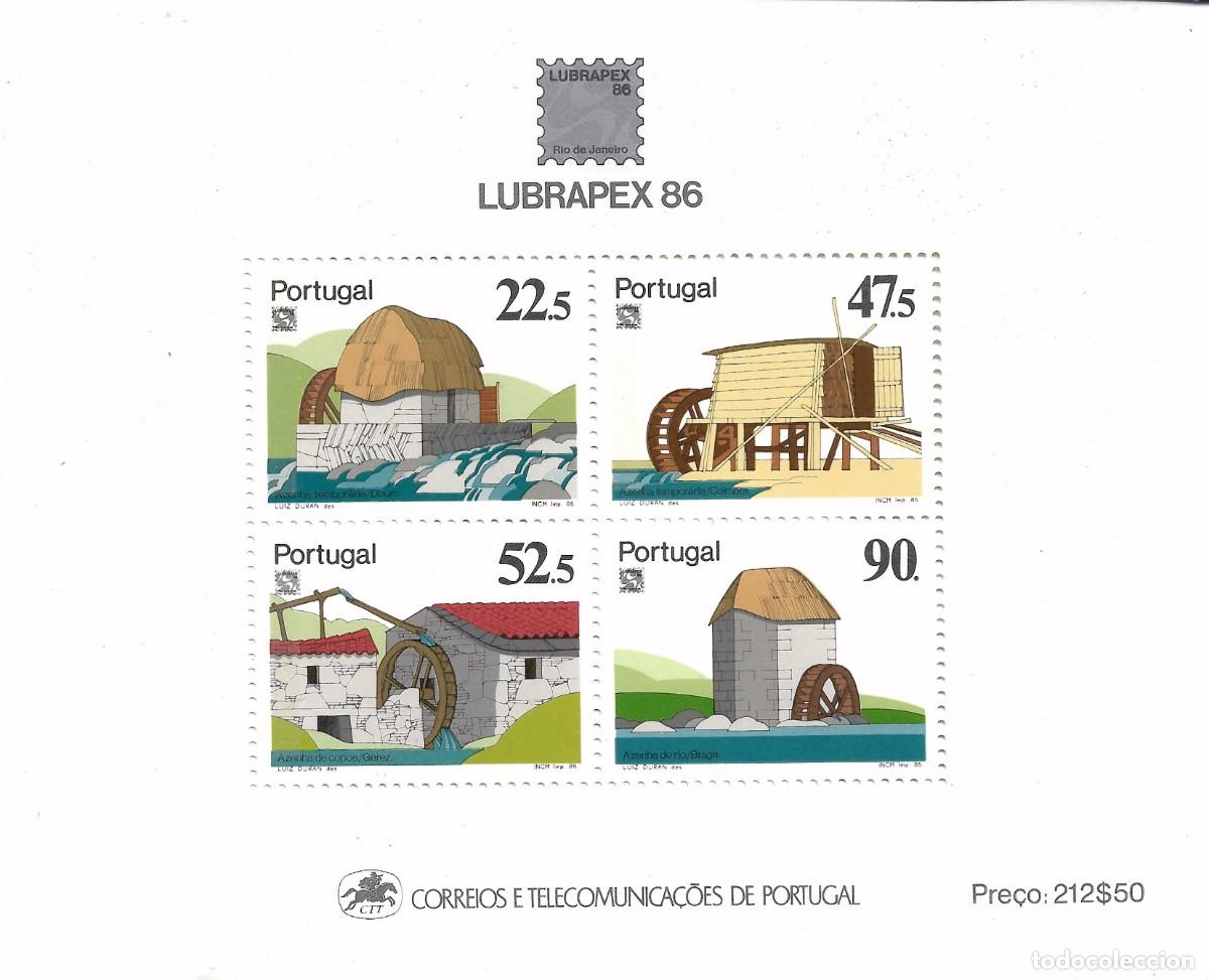 Sellos: Bloque filat&eacute;lico portugu&eacute;s LUBRAPEX 86