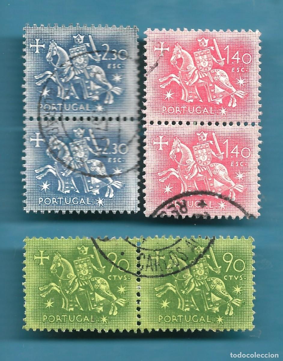Sellos: Parejas Usadas de la Emisi&oacute;n Base &rdquo;Rey Don Diniz&rdquo; (Portugal, 1953)