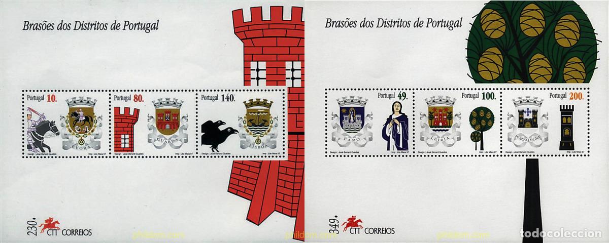 Sellos: 88393 MNH PORTUGAL 1997 ESCUDOS DE DISTRITOS PORTUGUESES.