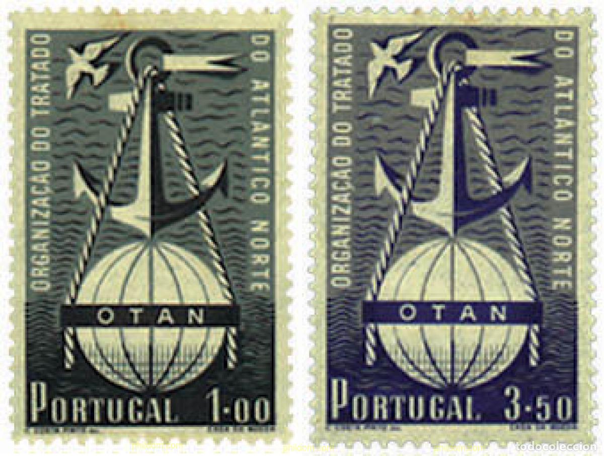 Sellos: 69270 HINGED PORTUGAL 1952 3 ANIVERSARIO DE LA OTAN