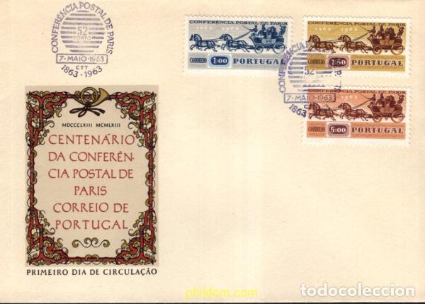 Sellos: 24912 MNH PORTUGAL 1963 CENTENARIO DE LA PRIMERA CONFERENCIA POSTAL INTERNACIONAL