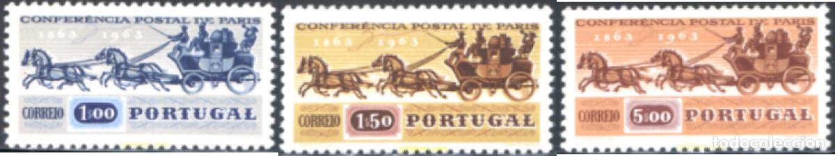 Sellos: 30533 MNH PORTUGAL 1963 CENTENARIO DE LA PRIMERA CONFERENCIA POSTAL INTERNACIONAL