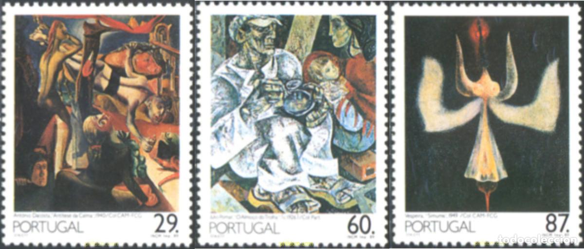 Sellos: 140845 MNH PORTUGAL 1989 PINTURAS PORTUGUESAS DEL SIGLO XX