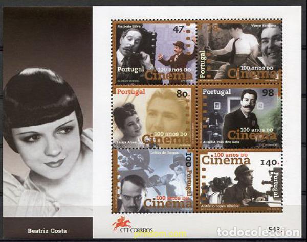Sellos: 276821 MNH PORTUGAL 1996 CENTENARIO DEL CINE. RETRATOS DE ACTORES Y DIRECTORES
