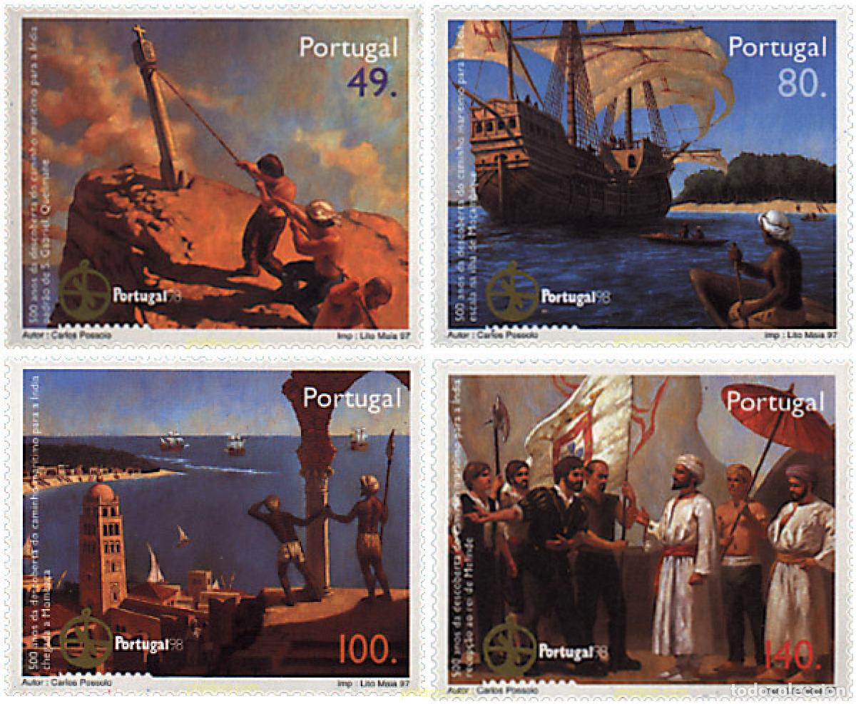 Sellos: 87109 MNH PORTUGAL 1997 500 ANIVERSARIO DEL DESCUBRIMIENTO DE LA RUTA MARINA DE LAS INDIAS
