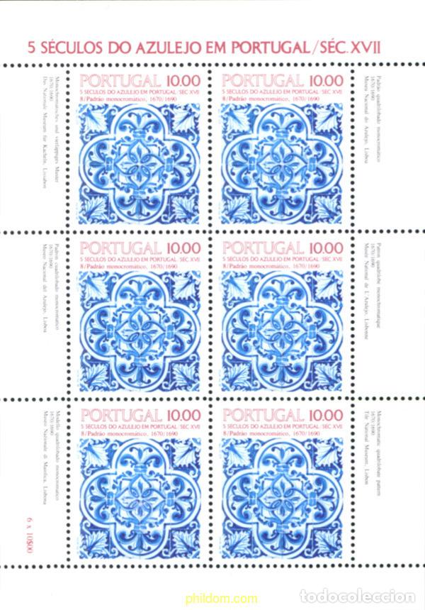Sellos: 140734 MNH PORTUGAL 1982 5 SIGLOS DE AZULEJOS